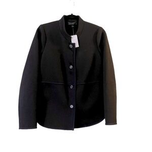 NWOT J.Crew Navy Blue Mandarin Collar Military Nautical Blazer Jacket sz 2